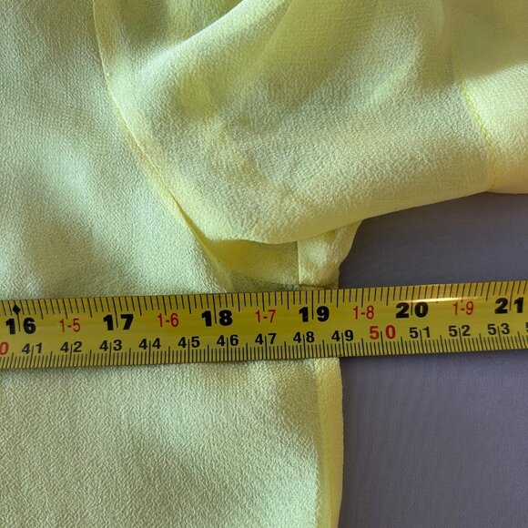 Wilfred Silk Lemon Green Chiffon Slik Blouse Sz Small - Picture 5 of 6